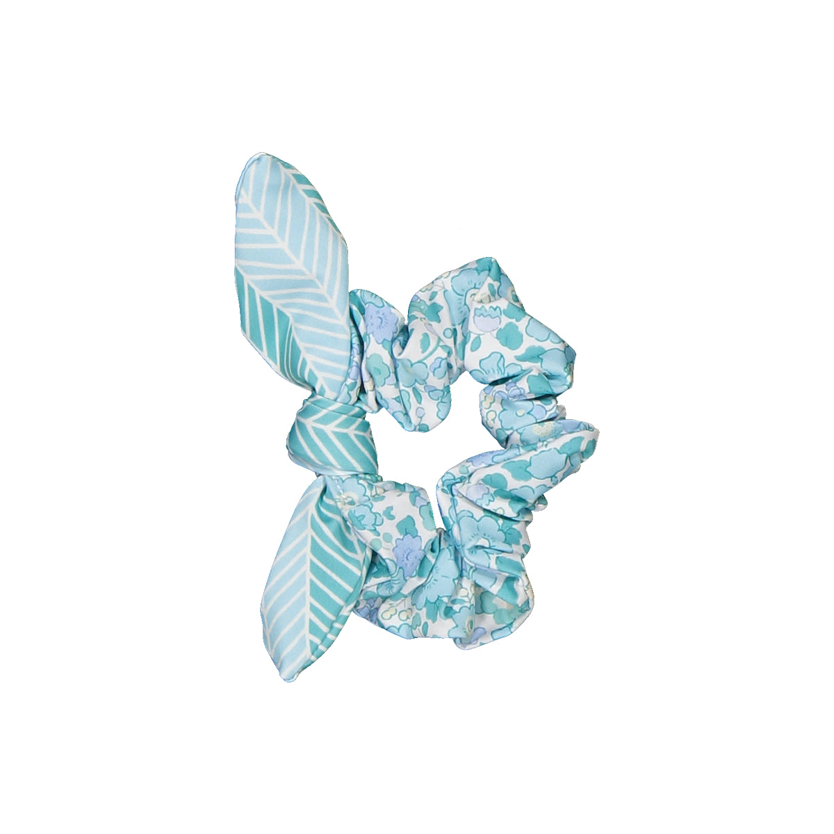 Aqua Garden Girl Scrunchie