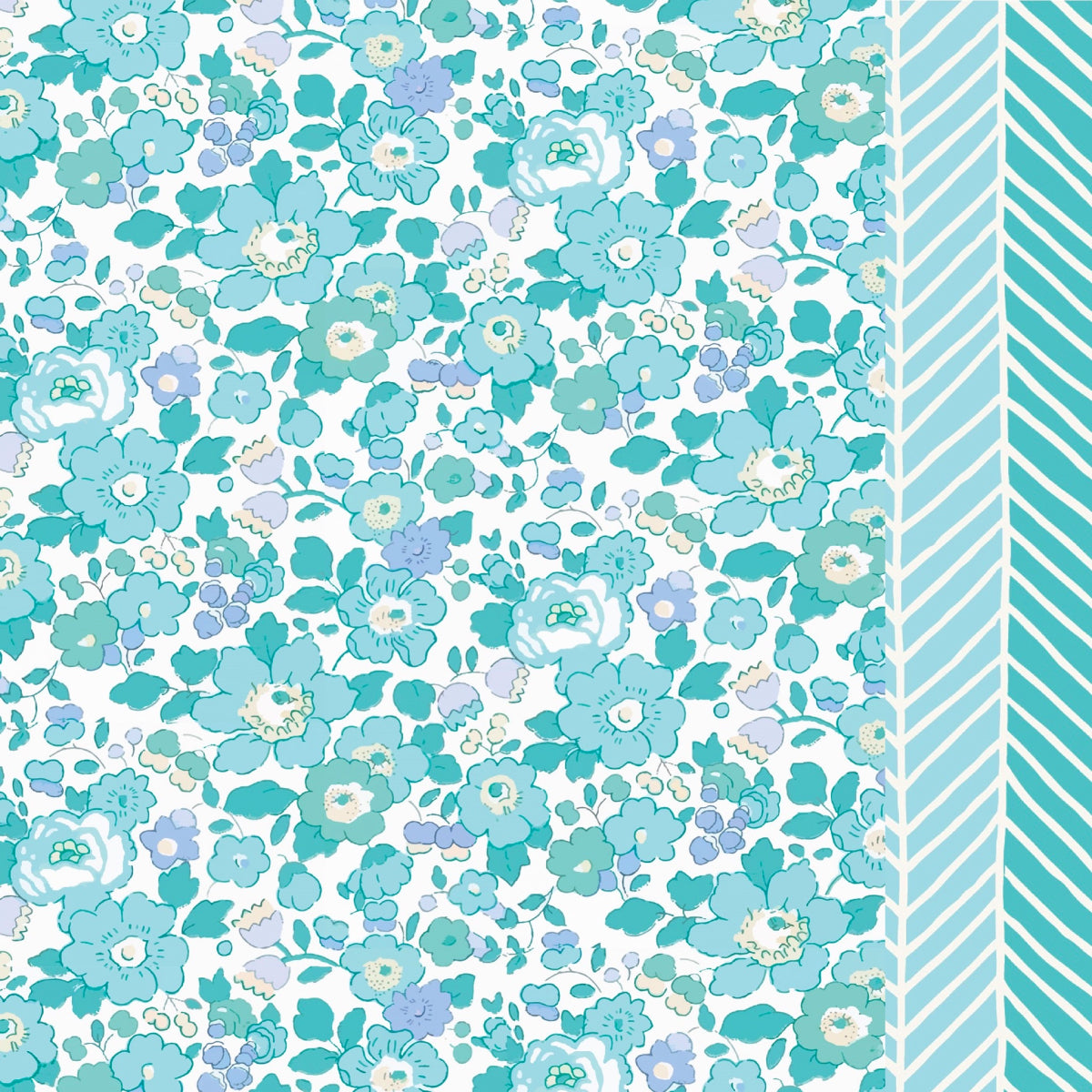 Aqua Garden Girl Scrunchie