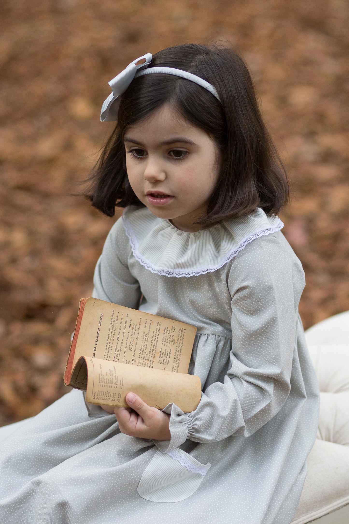 Big Bow Hairband - Grey