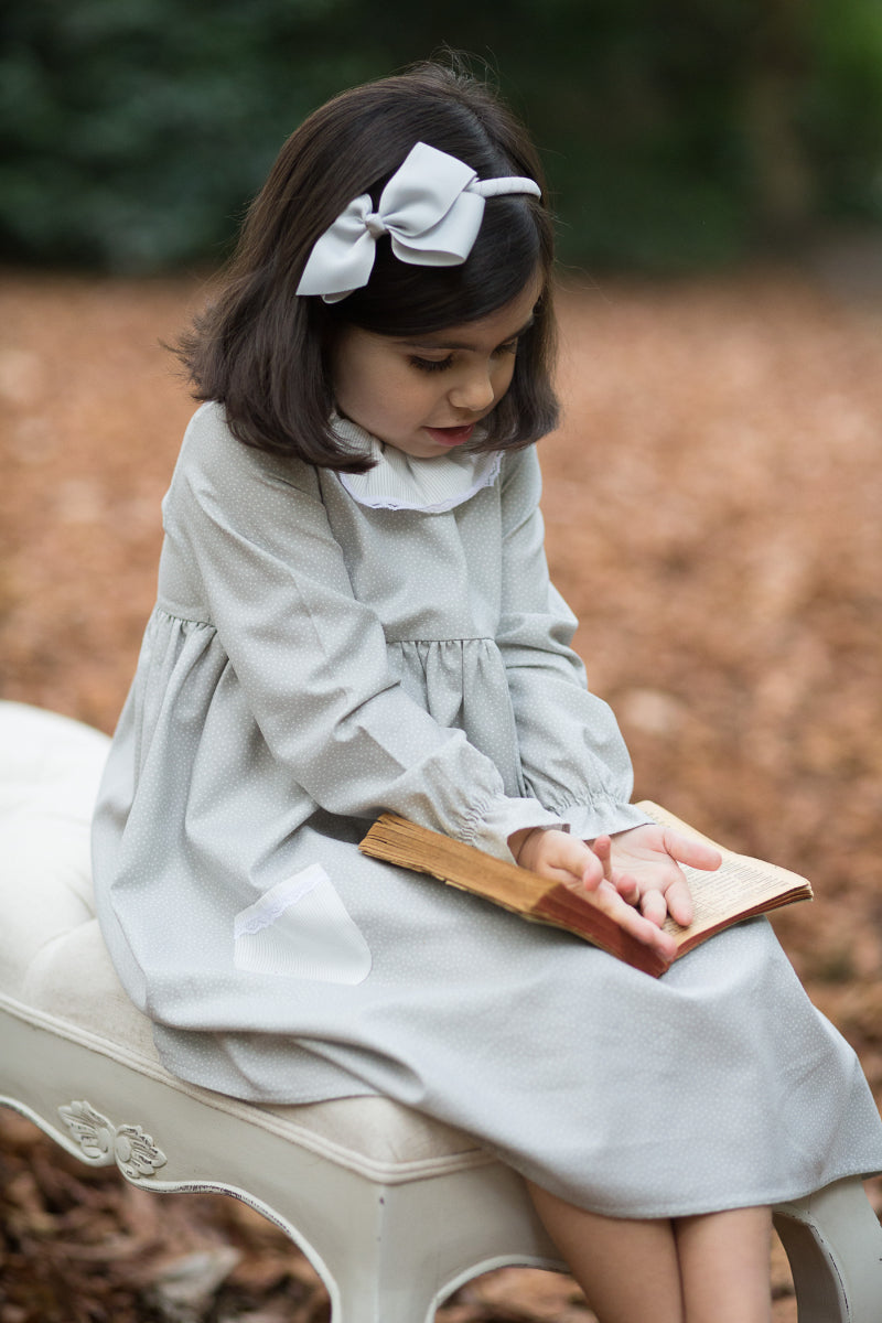 Big Bow Hairband - Grey