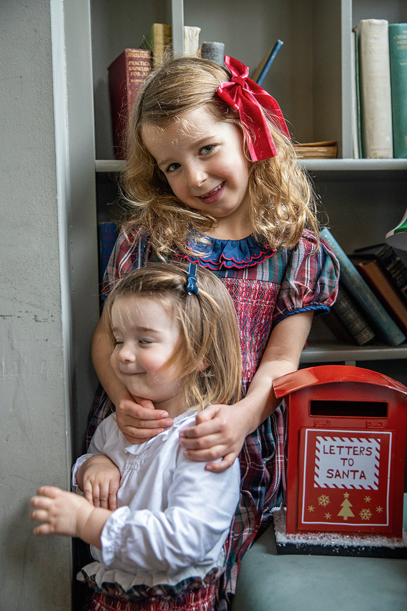 Big Velvet Bow Clip - Red