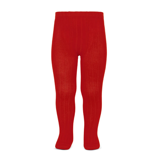 Ribbed Tights - Red
