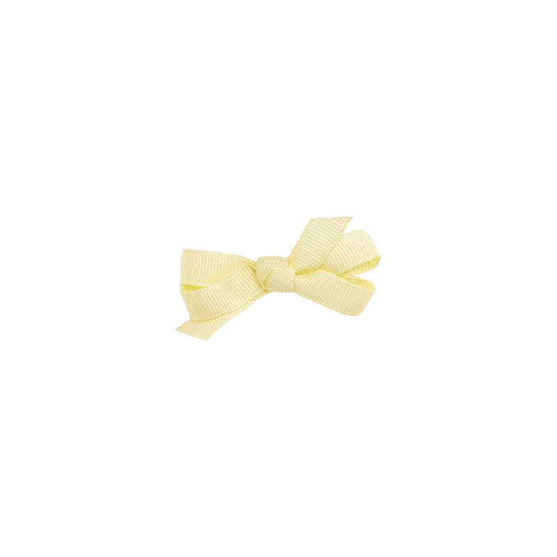 Small Bow Clip - Pale Yellow