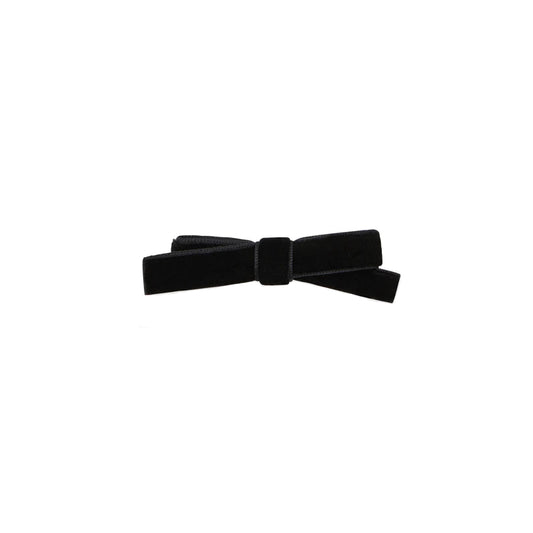 Small Velvet Bow Clip - Black