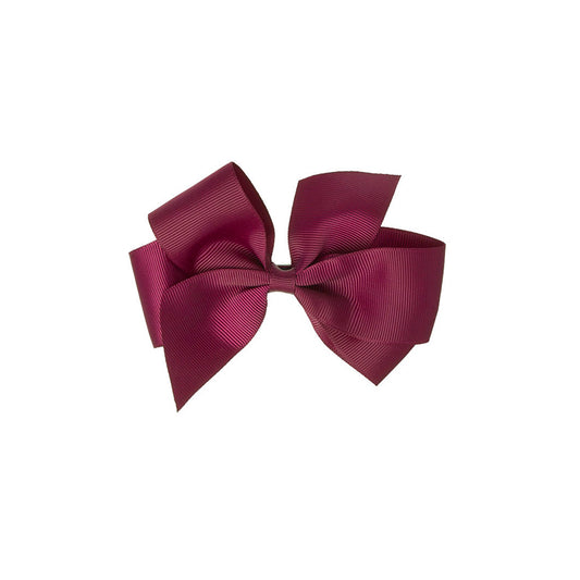 Big Bow Clip - Burgundy