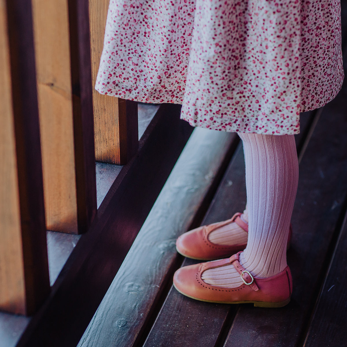 Ribbed Tights - Dusty Pink