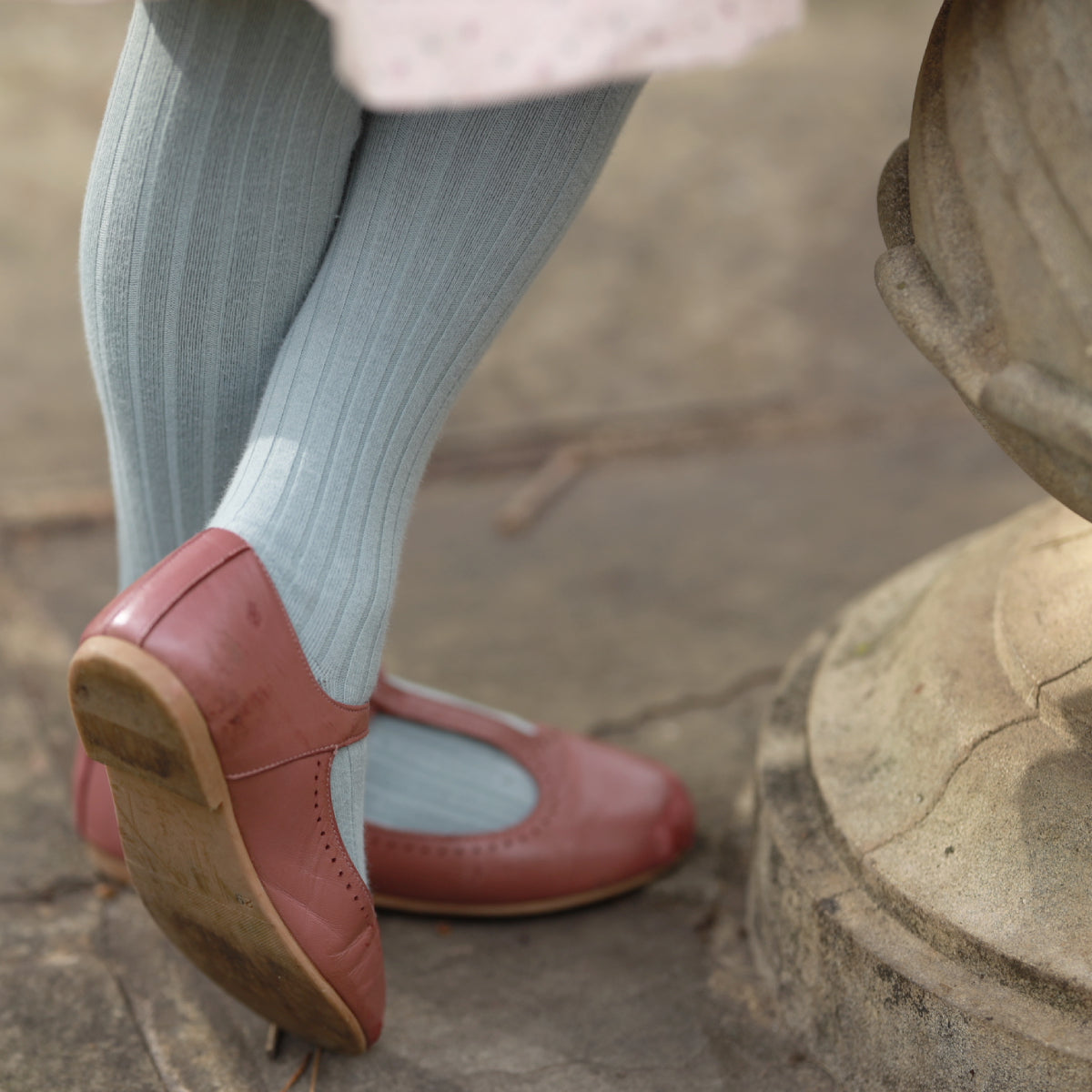 Ribbed Tights - Dry Green