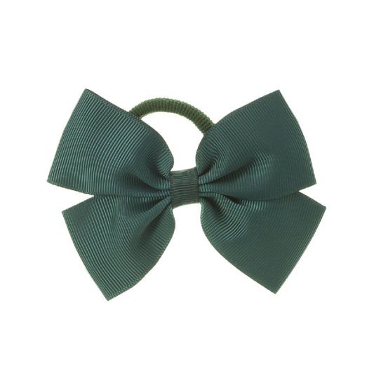 Medium Bow Hair Tie - Bottle Green