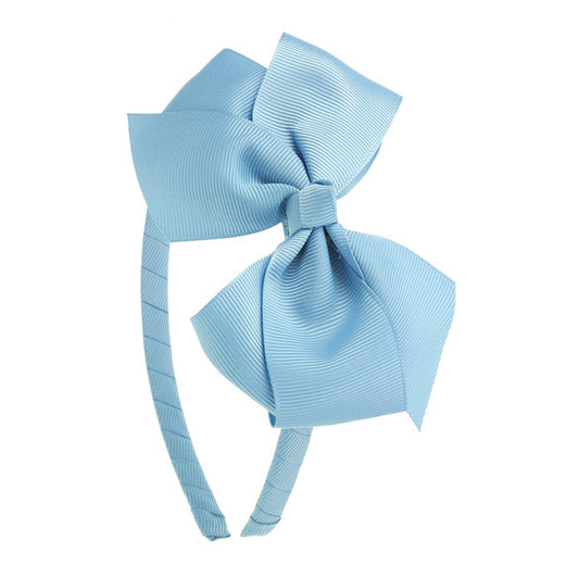 Big Bow Hairband French Blue