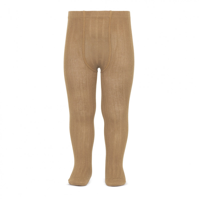 Ribbed Tights Camel