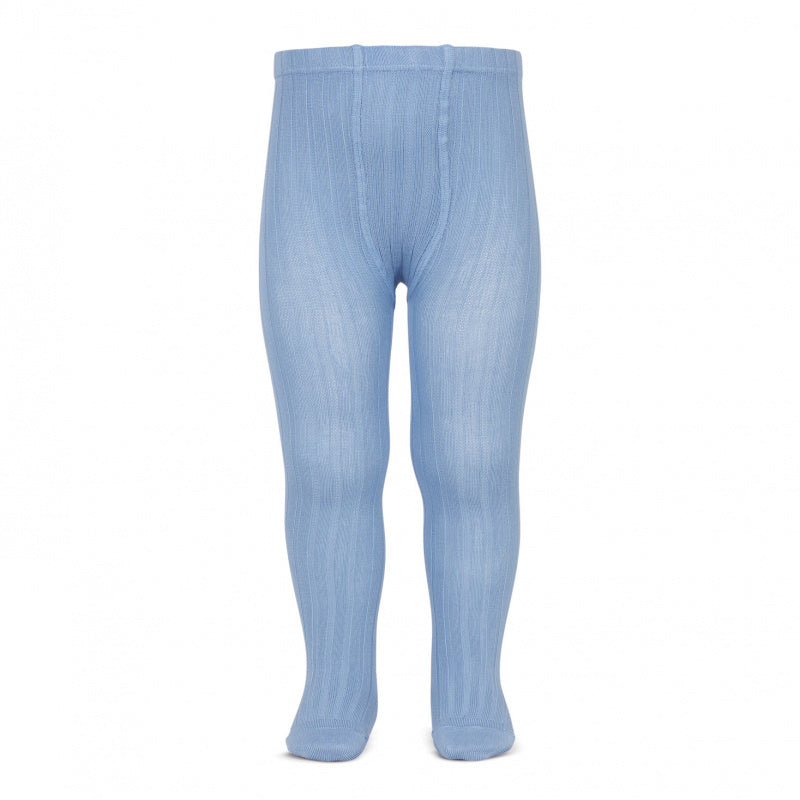 Ribbed Tights - Dusty Blue