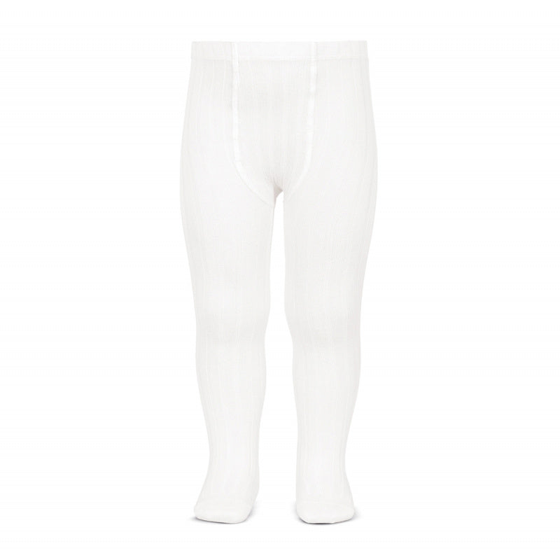 Ribbed Tights - White