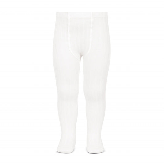 Ribbed Tights - White