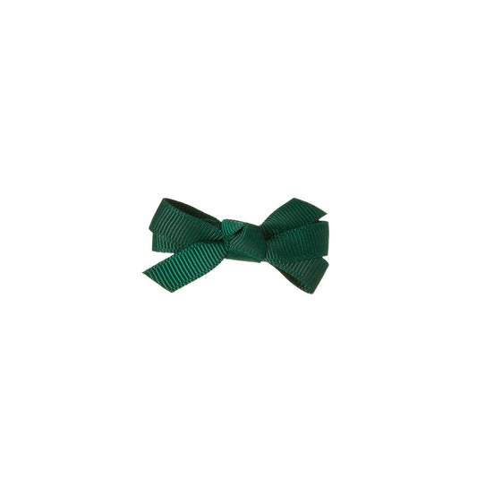 Small Bow Clip - Bottle Green