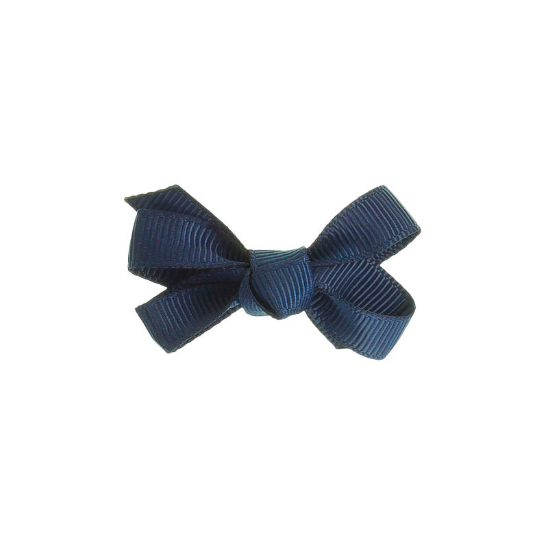 Small Bow Clip - Navy Blue