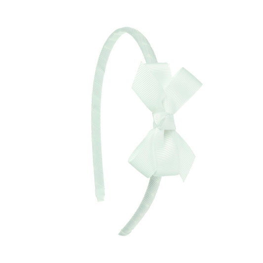 Small Bow Hairband - White