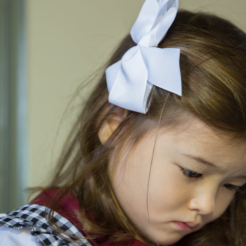 Big Bow Clip - White