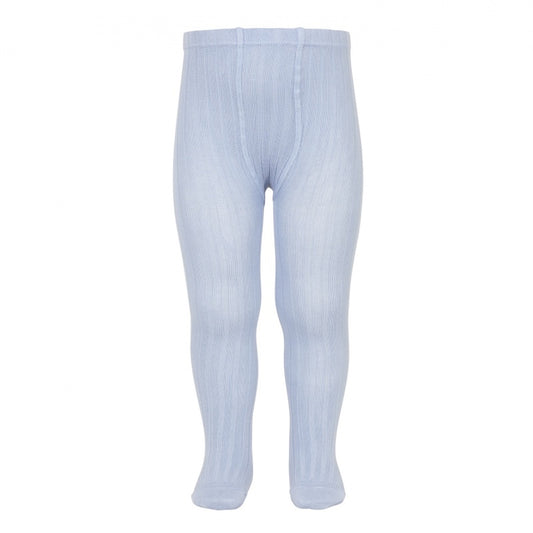 Ribbed Tights - Baby Blue