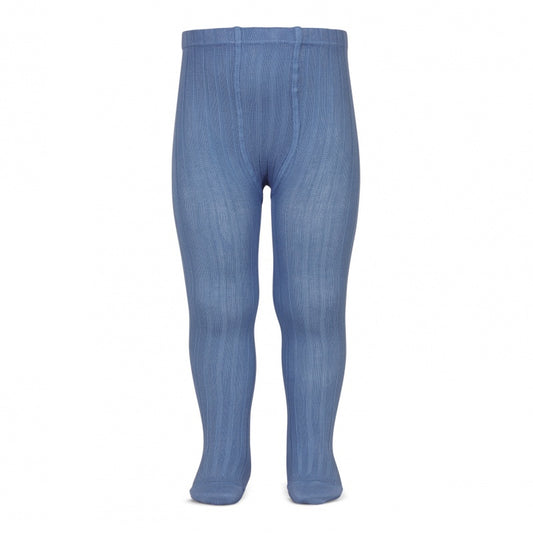 Ribbed Tights - French Blue