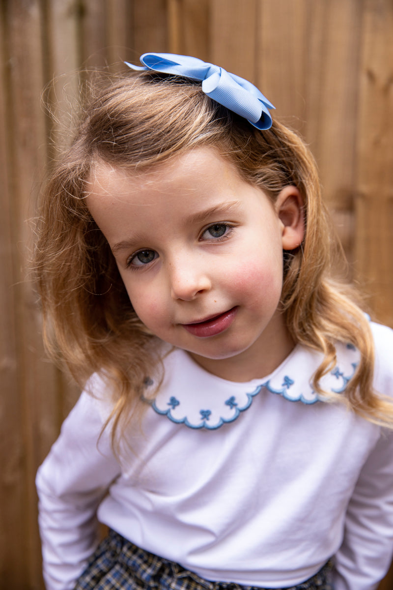 Big Bow Clip French Blue