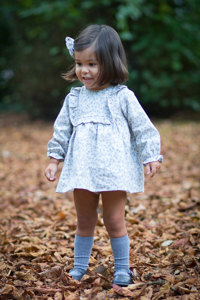 Ribbed Knee High Socks Grey