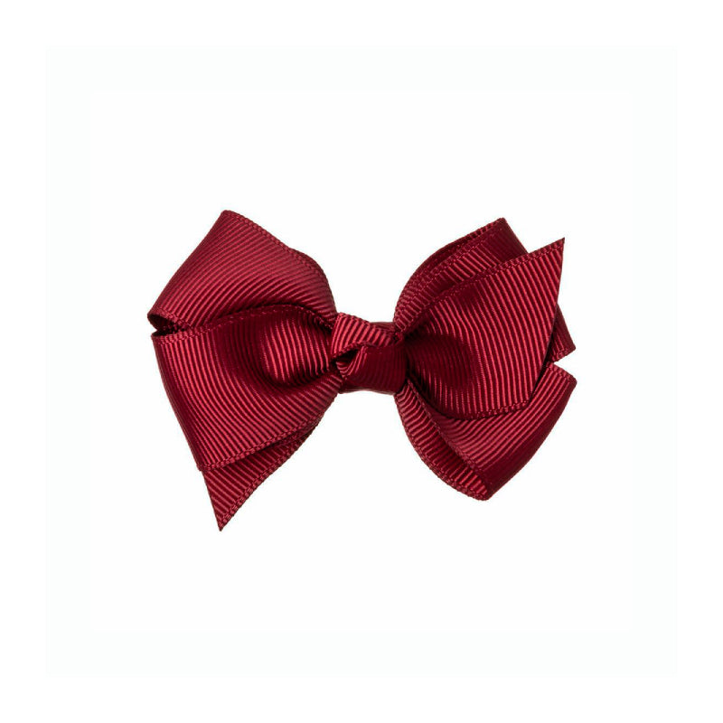 Medium Bow Clip - Burgundy