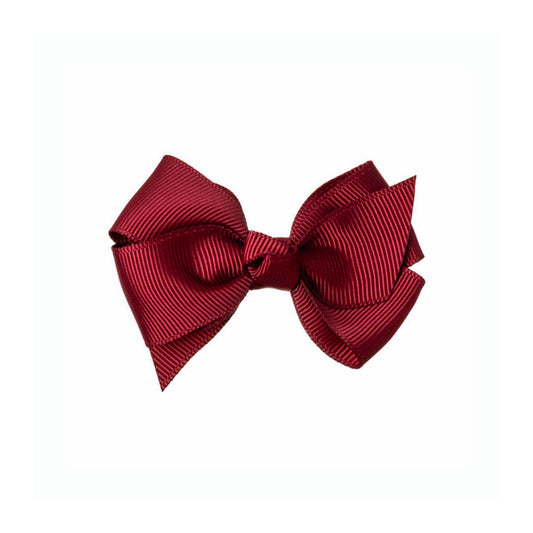 Medium Bow Clip - Burgundy