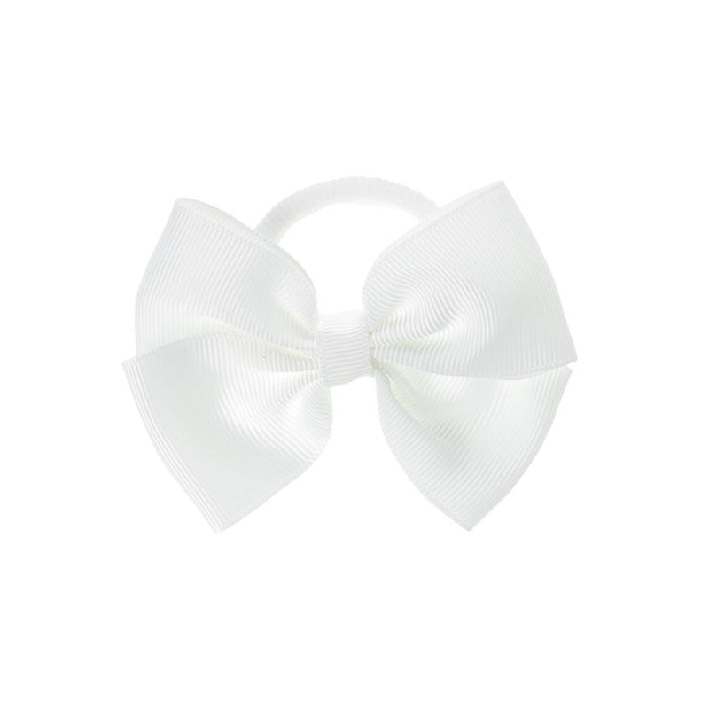 Medium Bow Hair Tie White