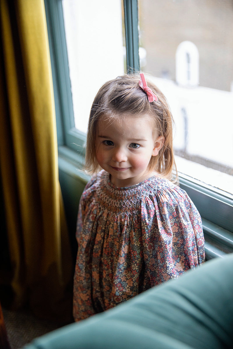 Pippa Handsmocked Baby Girl Playsuit