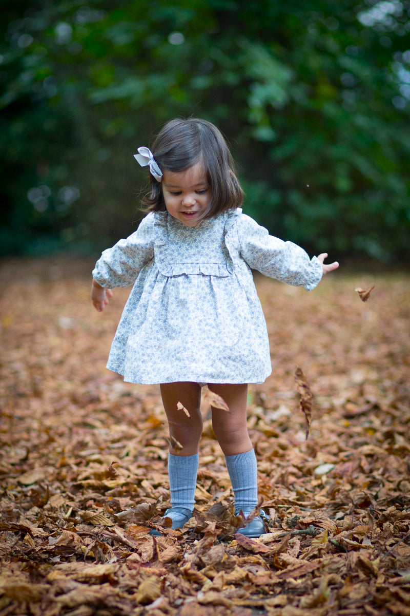 Ribbed Knee High Socks - Grey