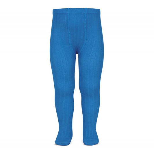 Ribbed Tights - Electric Blue