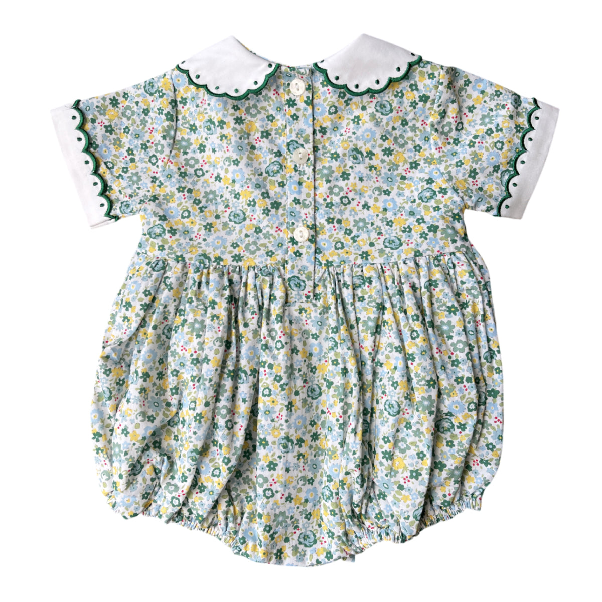 Rosamund Handsmocked Baby Girl Romper
