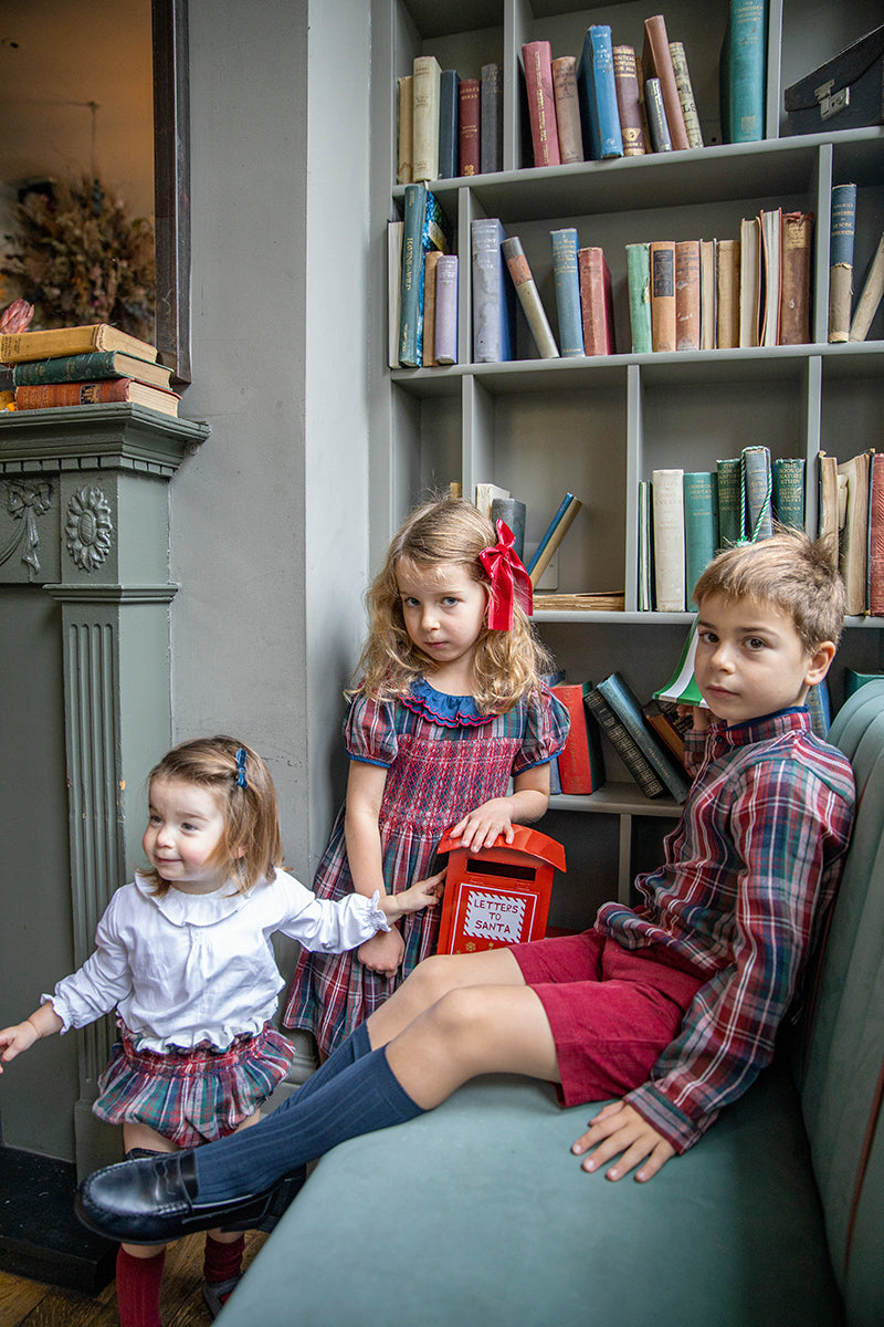 Small Velvet Bow Clip - Navy Blue