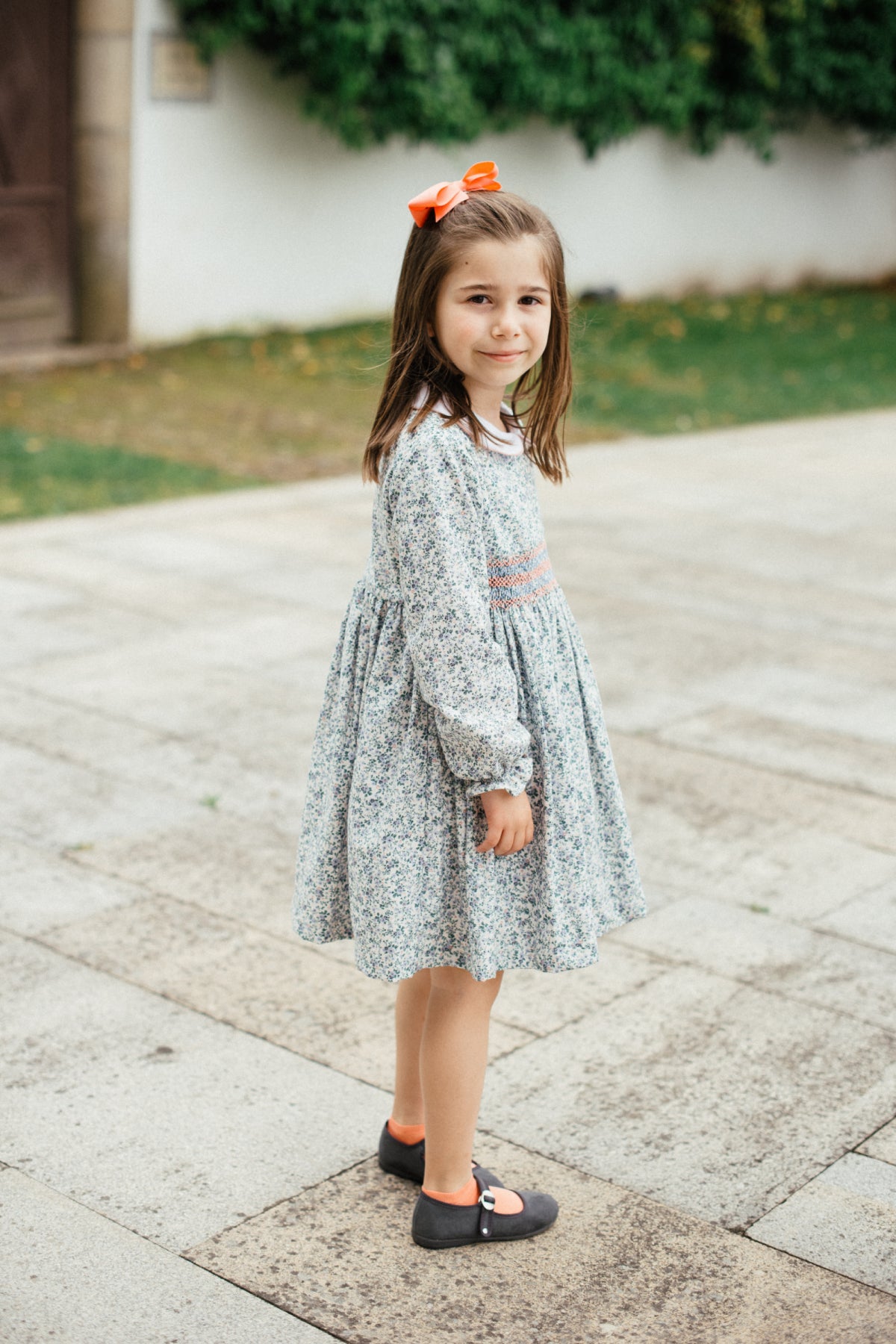 Aurelia Handsmocked Girl Dress