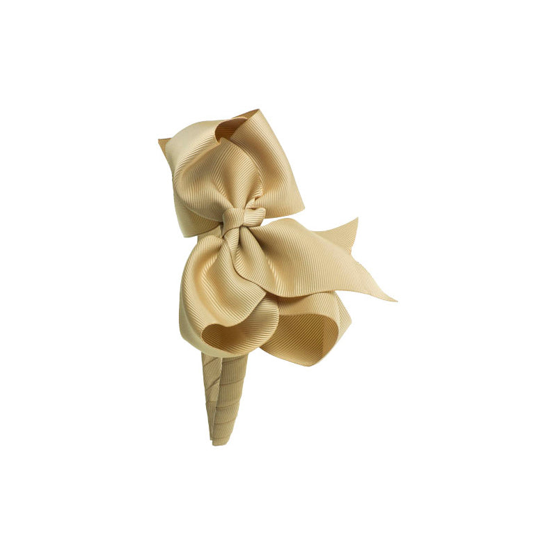 Extra Large Bow Hairband Beige