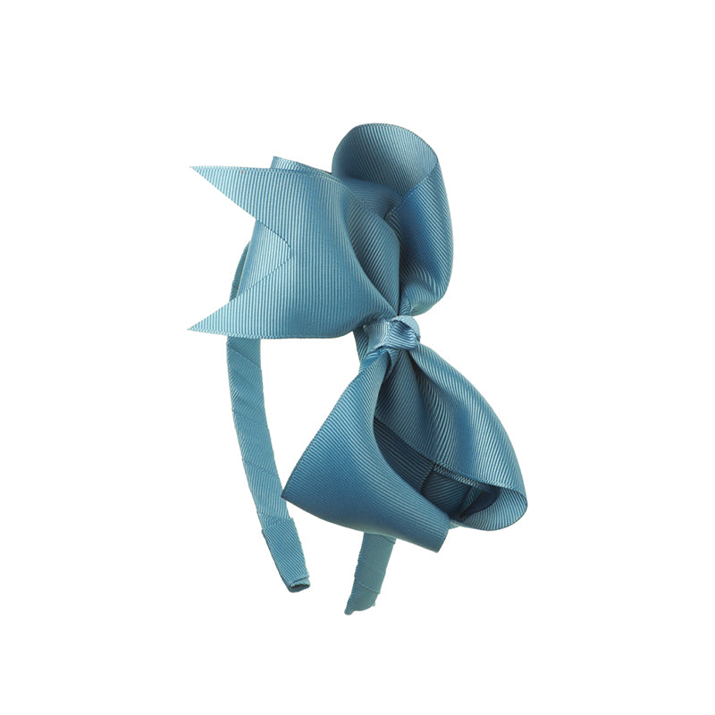 Extra Large Bow Hairband French Blue Beatrice & Bee