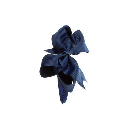 Extra Large Bow Hairband Navy Blue