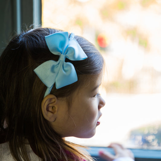 Big Bow Hairband Baby Blue