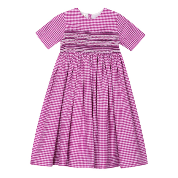 Pascuas Floral Red Handsmocked Girl Dress main image 1