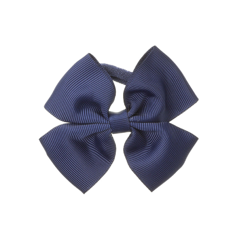 Medium Bow Hair Tie Navy Blue