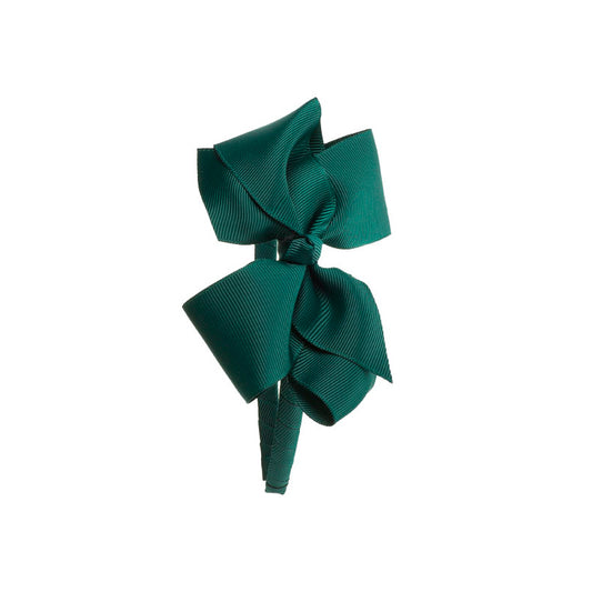 Big Bow Hairband Bottle Green