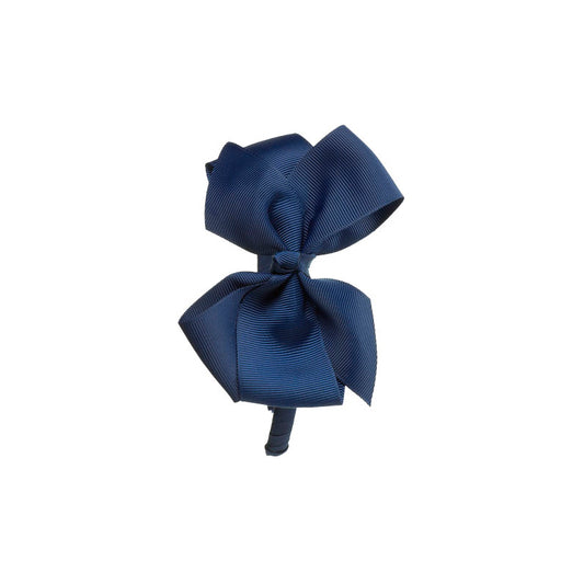 Big Bow Hairband Navy Blue