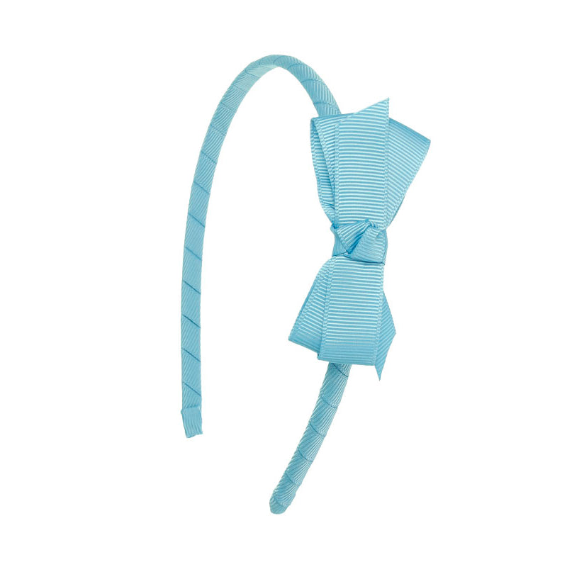 Small Bow Hairband French Blue
