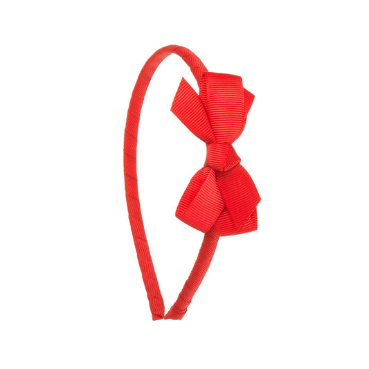 Small Bow Hairband Red