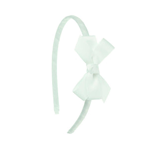 Small Bow Hairband White